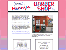 Tablet Screenshot of henrysbarbershop.com